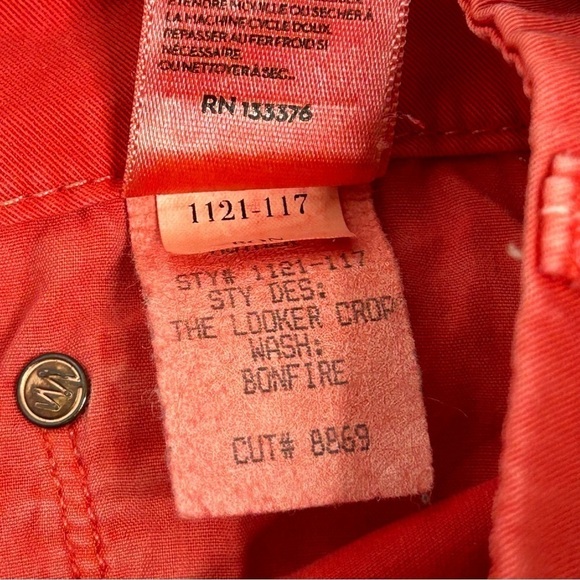 MOTHER The Looker Crop Skinny Jeans In Bonfire Orange - Picture 13 of 16